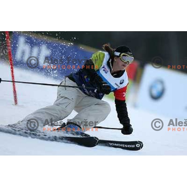 Spela Pretnar at first run of second HIT Ski Legends Race in Kranjska gora, Slovenia hosted by Jure Kosir