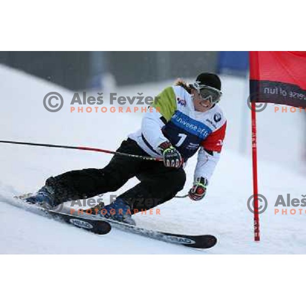 Ingrid Salvenmoser at first run of second HIT Ski Legends Race in Kranjska gora, Slovenia hosted by Jure Kosir