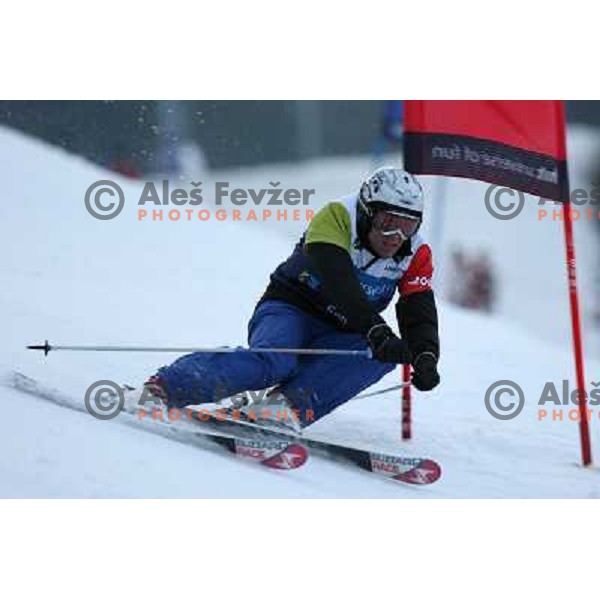 Hans Enn at first run of second HIT Ski Legends Race in Kranjska gora, Slovenia hosted by Jure Kosir