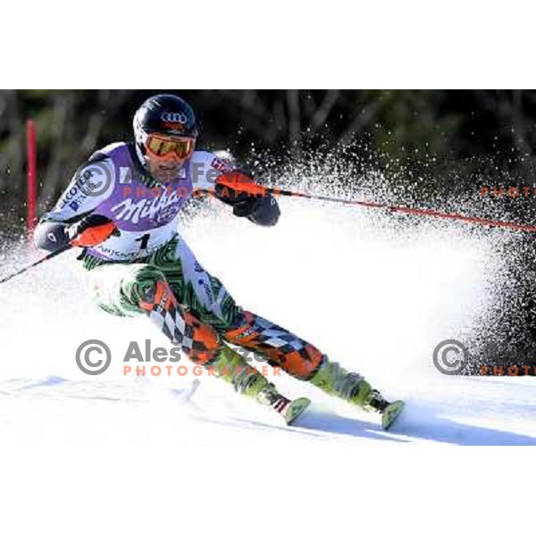 Kalle Palander during first run of FIS Vitranc world cup slalom race in Kranjska Gora, Slovenia