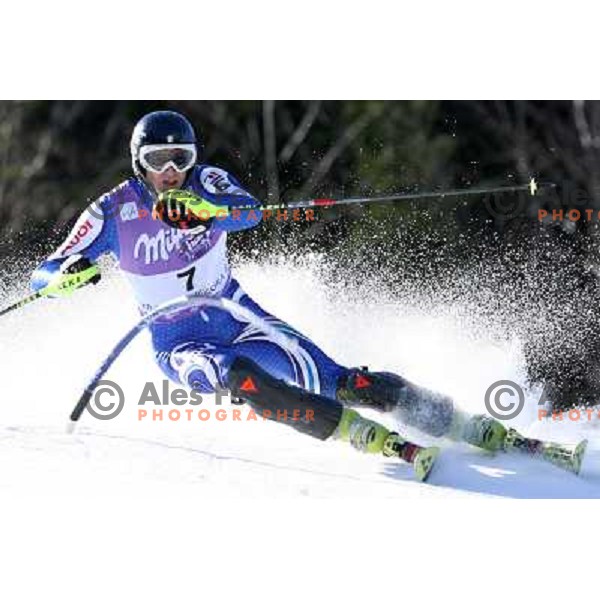 Manfred Moelgg during first run of FIS Vitranc world cup slalom race in Kranjska Gora, Slovenia