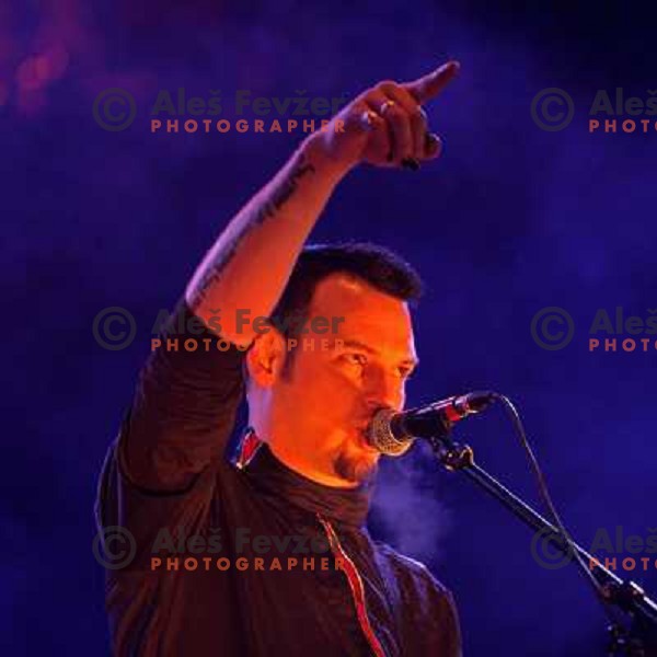 Tomi Meglic from Siddharta on concert after HIT Ski Legends Challenge Race in Kranjska gora, Slovenia hosted by Jure Kosir