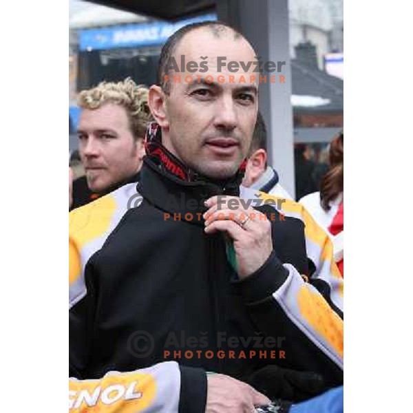 Borut Bilac among Ski racers and VIP skiers in hotel Larix before the start second HIT Ski Legends Race in Kranjska gora, Slovenia