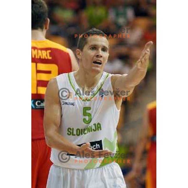 Jaka Lakovic of Slovenia in action during basketball match Slovenia-Spain in Preliminary round group C at EuroBasket 2013, played in Arena Zlatorog, Celje, Slovenia on September 5, 2013 