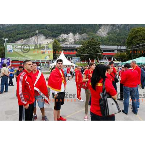 Fans during basketball match Montenegro and Bosnia and Hercegovina in Preliminary round group B at EuroBasket 2013, played in Arena Podmezakla on September 6th, Jesenice, Slovenia 