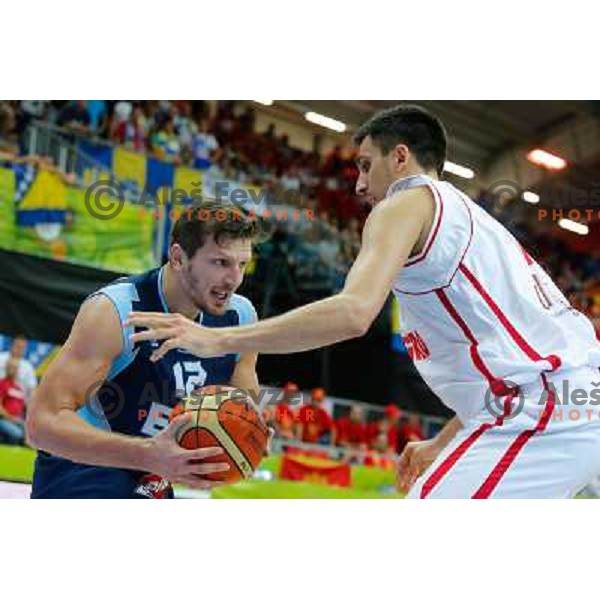 Mirza Teletovic of Bosnia and Herzegovina during basketball match Montenegro and Bosnia and Hercegovina in Preliminary round group B at EuroBasket 2013, played in Arena Podmezakla on September 6th, Jesenice, Slovenia 