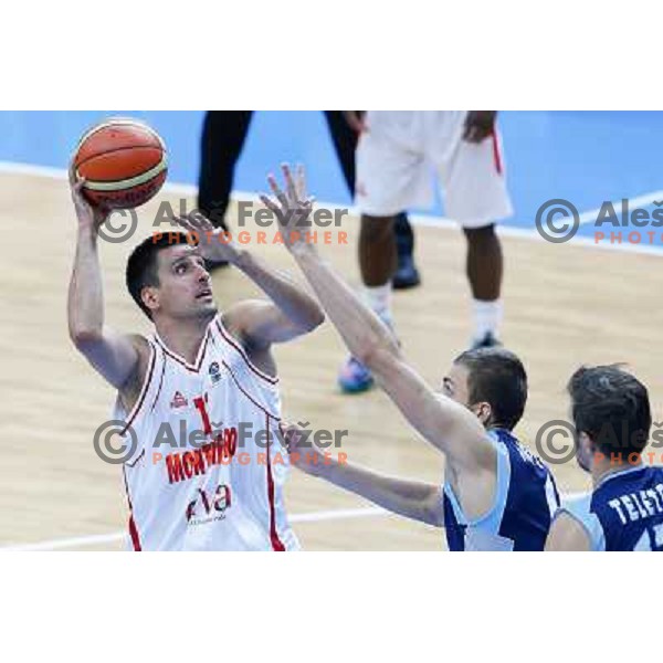 Milko Bjelica of Montenegro during basketball match Montenegro and Bosnia and Hercegovina in Preliminary round group B at EuroBasket 2013, played in Arena Podmezakla on September 6th, Jesenice, Slovenia 