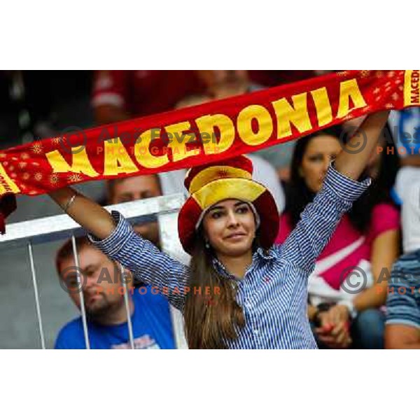 Fans during basketball match Serbia and Macedonia in Preliminary round group B at EuroBasket 2013, played in Arena Podmezakla on September 6th, Jesenice, Slovenia 