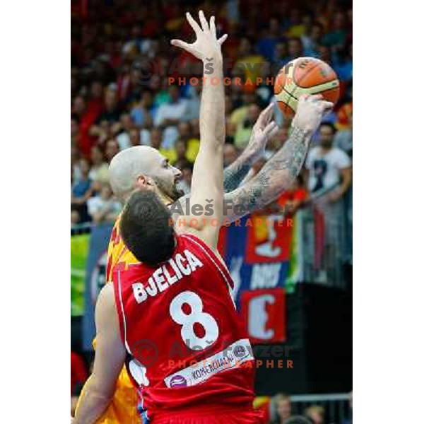 Pero Antic of Macedonia during basketball match Serbia and Macedonia in Preliminary round group B at EuroBasket 2013, played in Arena Podmezakla on September 6th, Jesenice, Slovenia 