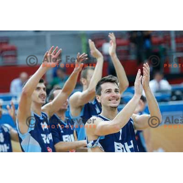 Marko Sutalo of Bosnia and Herzegovina during basketball match between Montenegro and Bosnia and Hercegovina in Preliminary round group B at EuroBasket 2013, played in Arena Podmezakla on September 6th, Jesenice, Slovenia 