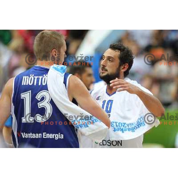 of Italy at basketball match Italy-Finland in Preliminary round group D of Eurobasket 2013, played in Arena Bonifika,Koper Slovenia on September 7, 2013 