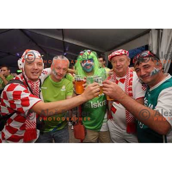 Fans before basketball match Slovenia vs Croatia in preliminary round group C of Eurobasket 2013, played in Arena Zlatorog in Celje, Slovenia on September 8, 2013 