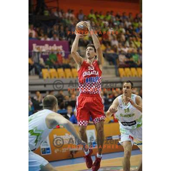 Roko Leni Ukic of Croatia in action during basketball match Slovenia vs Croatia in preliminary round group C of Eurobasket 2013, played in Arena Zlatorog in Celje, Slovenia on September 8, 2013 