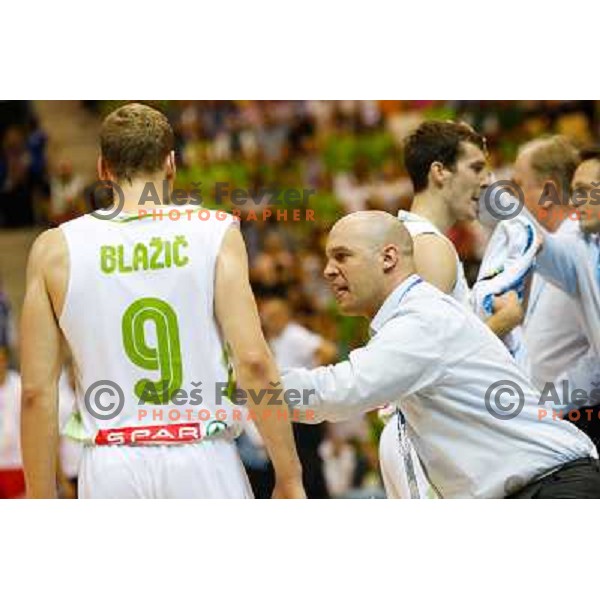 Chris Thomas of Slovenia in action during basketball match Slovenia-Croatia in preliminary round group C of Eurobasket 2013, played in Arena Zlatorog in Celje, Slovenia on September 8, 2013 