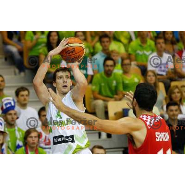 Goran Dragic of Slovenia in action during basketball match Slovenia-Croatia in preliminary round group C of Eurobasket 2013, played in Arena Zlatorog in Celje, Slovenia on September 8, 2013 