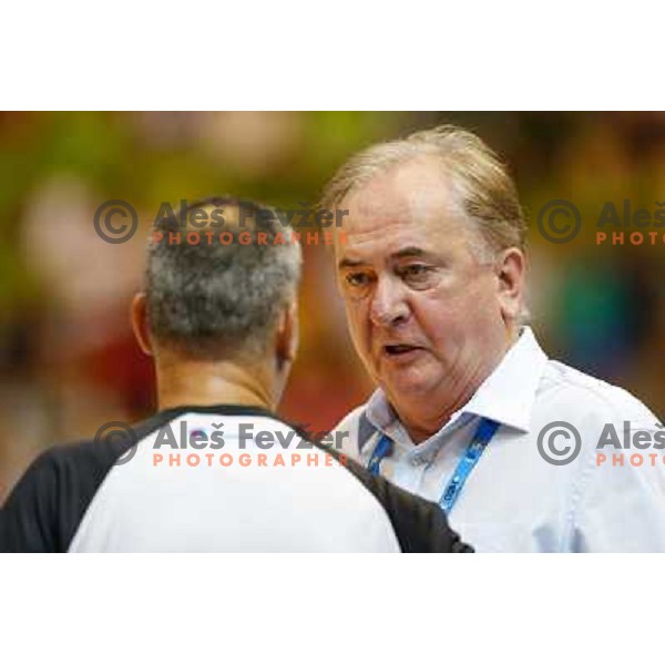 Bozidar Maljkovic, head coach of Slovenia in action during basketball match Slovenia-Croatia in preliminary round group C of Eurobasket 2013, played in Arena Zlatorog in Celje, Slovenia on September 8, 2013 