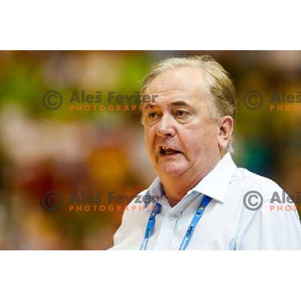 Bozidar Maljkovic, head coach of Slovenia in action during basketball match Slovenia-Croatia in preliminary round group C of Eurobasket 2013, played in Arena Zlatorog in Celje, Slovenia on September 8, 2013 