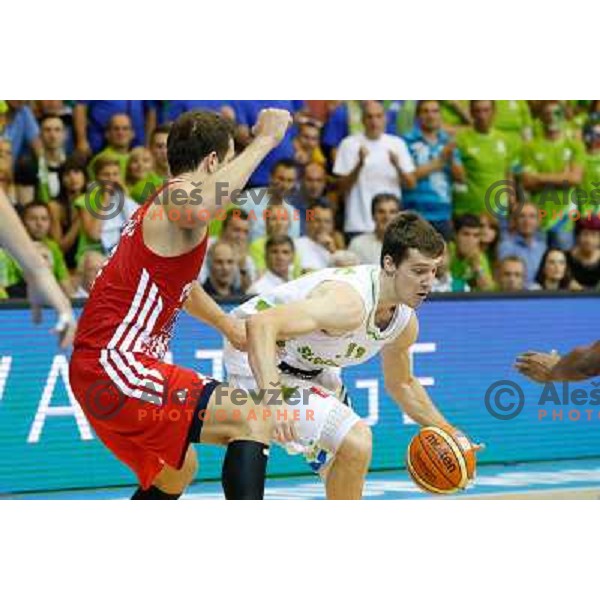 Goran Dragic of Slovenia in action during basketball match Slovenia-Croatia in preliminary round group C of Eurobasket 2013, played in Arena Zlatorog in Celje, Slovenia on September 8, 2013 