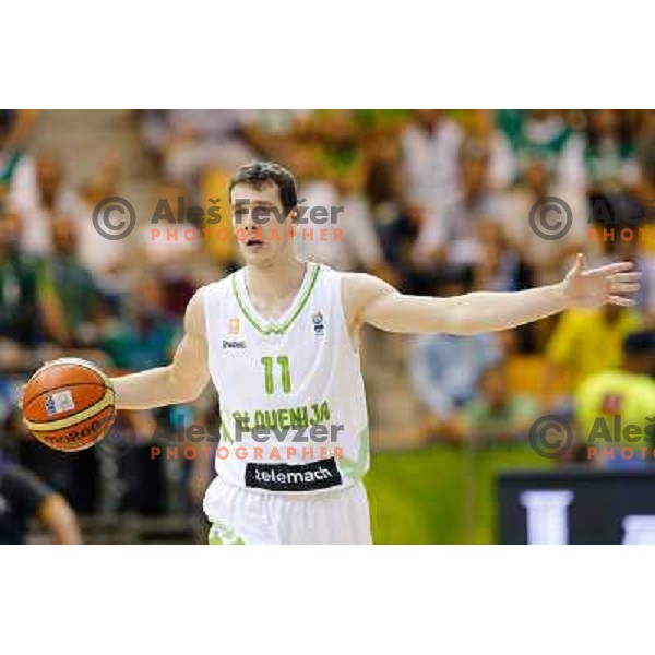 Goran Dragic of Slovenia in action during basketball match Slovenia-Croatia in preliminary round group C of Eurobasket 2013, played in Arena Zlatorog in Celje, Slovenia on September 8, 2013 
