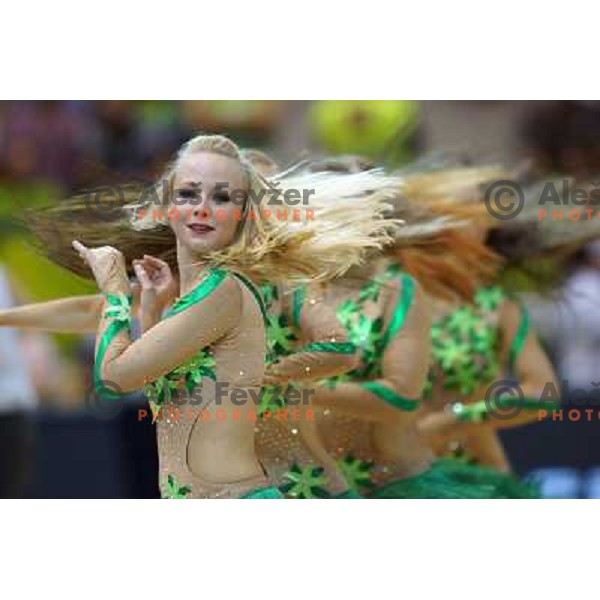 Dancing group Stars of Slovenia at basketball match Slovenia vs Croatia in preliminary round group C of Eurobasket 2013, played in Arena Zlatorog in Celje, Slovenia on September 8, 2013 