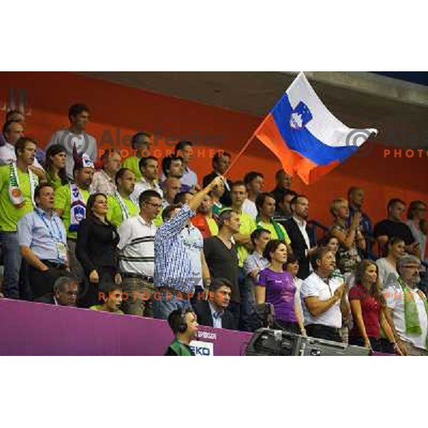 Pahor , Milanovic, Bratusek at basketball match Slovenia vs Croatia in preliminary round group C of Eurobasket 2013, played in Arena Zlatorog in Celje, Slovenia on September 8, 2013 