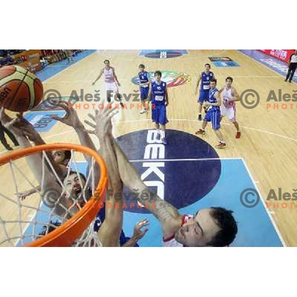 Damir Markota of Croatia in action during basketball match Czech Republic vs Croatia in preliminary round group C of Eurobasket 2013, played in Arena Zlatorog in Celje, Slovenia on September 9, 2013 