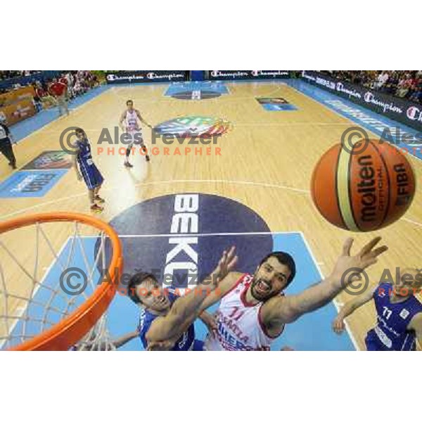 Krunoslav Simon of Croatia at basketball match Czech Republic vs Croatia in preliminary round group C of Eurobasket 2013, played in Arena Zlatorog in Celje, Slovenia on September 9, 2013 