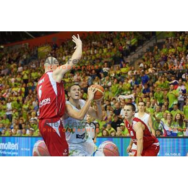 Bostjan Nachbar of Slovenia in action during basketball match Slovenia vs Poland in preliminary round group C of Eurobasket 2013, played in Arena Zlatorog in Celje, Slovenia on September 9, 2013 