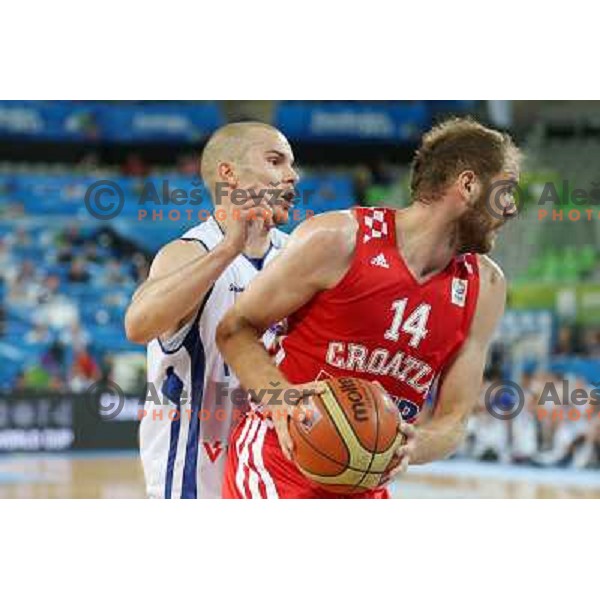 Luka Zoric of Croatia in action during basketball match Finland vs Croatia in main round group F of Eurobasket 2013, played in Arena Stozice in Ljubljana, Slovenia on September 12, 2013 