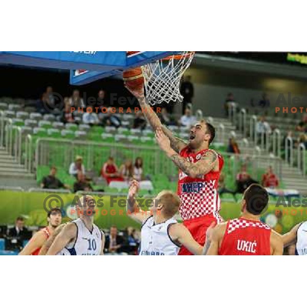 Damir Markota of Croatia in action during basketball match Finland vs Croatia in main round group F of Eurobasket 2013, played in Arena Stozice in Ljubljana, Slovenia on September 12, 2013 