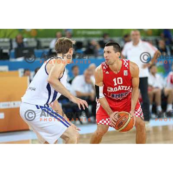 Roko Leni Ukic of Croatia in action during basketball match Finland vs Croatia in main round group F of Eurobasket 2013, played in Arena Stozice in Ljubljana, Slovenia on September 12, 2013 