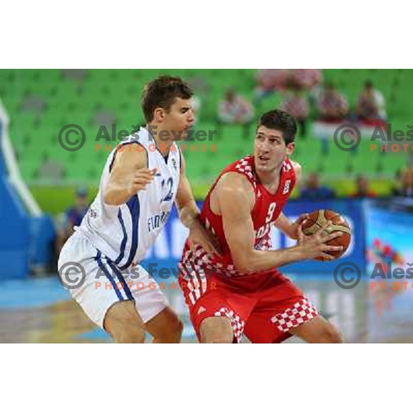Damjan Rudez of Croatia in action during basketball match Finland vs Croatia in main round group F of Eurobasket 2013, played in Arena Stozice in Ljubljana, Slovenia on September 12, 2013 