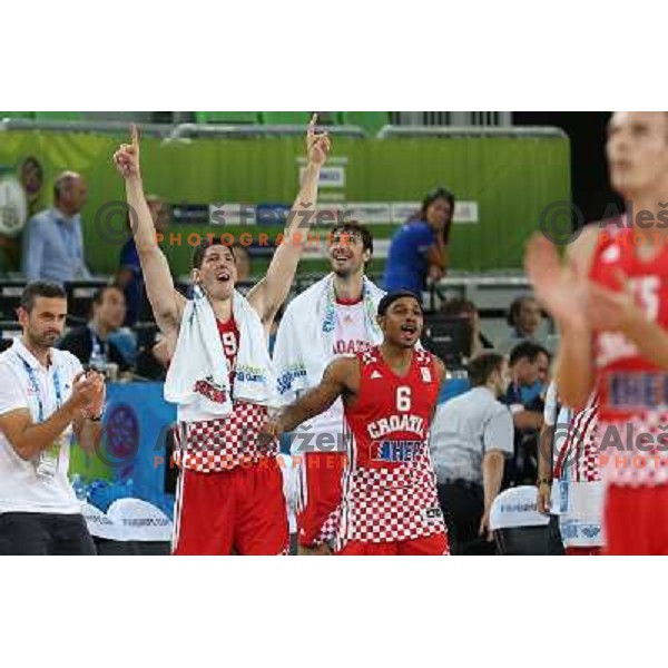 Damjan Rudez of Croatia in action during basketball match Finland vs Croatia in main round group F of Eurobasket 2013, played in Arena Stozice in Ljubljana, Slovenia on September 12, 2013 