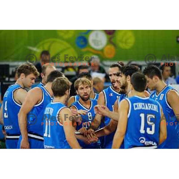 Team of Italy during basketball match Slovenia-Italy in main round group F of Eurobasket 2013, played in Arena Stozice in Ljubljana, Slovenia on September 12, 2013 