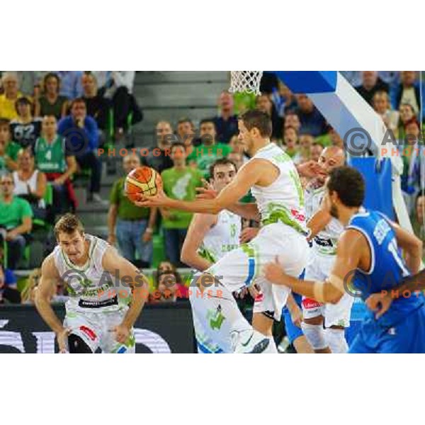 Bostjan Nachbar of Slovenia in action during basketball match Slovenia-Italy in main round group F of Eurobasket 2013, played in Arena Stozice in Ljubljana, Slovenia on September 12, 2013 