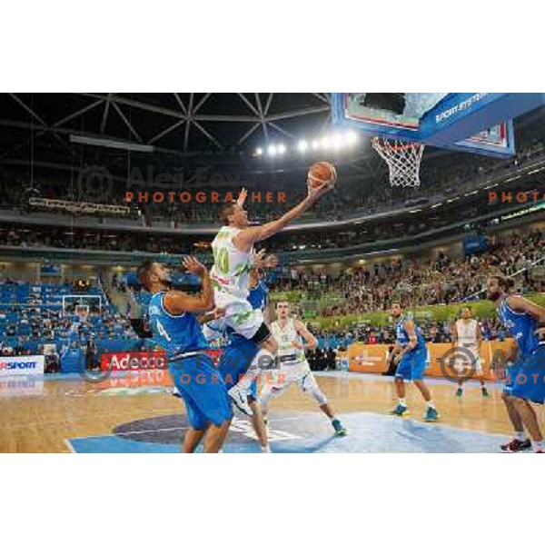 Bostjan Nachbar of Slovenia in action during basketball match Slovenia-Italy in second round group F of Eurobasket 2013, played in Arena Stozice in Ljubljana, Slovenia on September 12, 2013 