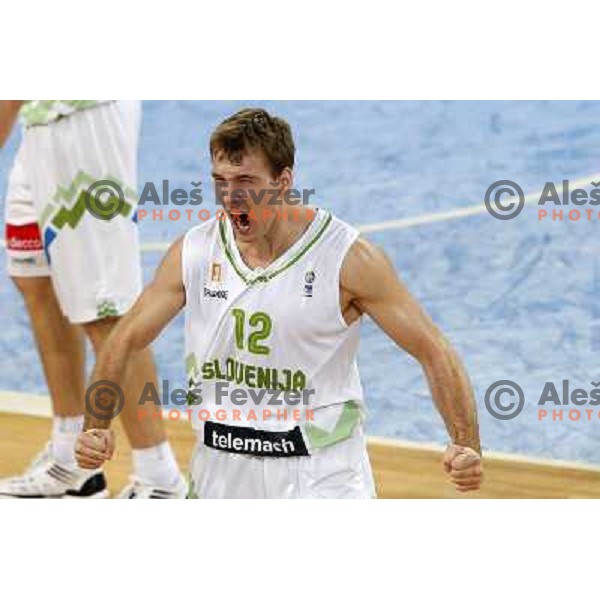 Zoran Dragic of Slovenia in action during basketball match Slovenia-Italy in second round group F of Eurobasket 2013, played in Arena Stozice in Ljubljana, Slovenia on September 12, 2013 