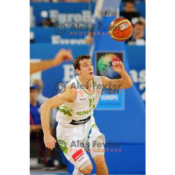 Goran Dragic of Slovenia in action during basketball match Slovenia-Italy in second round group F of Eurobasket 2013, played in Arena Stozice in Ljubljana, Slovenia on September 12, 2013 