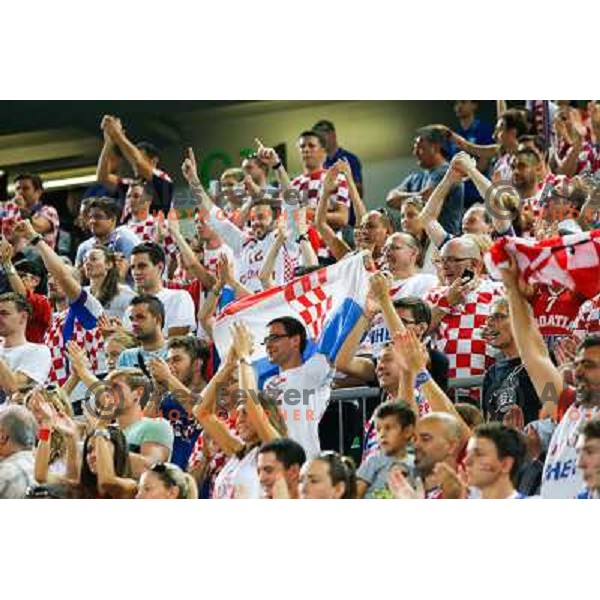 of Croatia in action during basketball match Croatia vs. Italy in main round group F of Eurobasket 2013, played in Arena Stozice in Ljubljana, Slovenia on September 14, 2013 