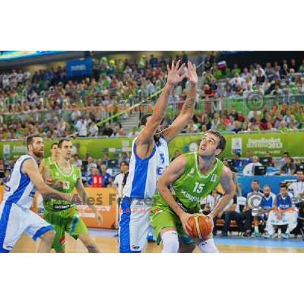 Mirza Begic of Slovenia in action during basketball match Slovenia-Greece in second round group F of Eurobasket 2013, played in Arena Stozice in Ljubljana, Slovenia on September 14, 2013 