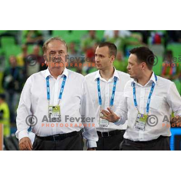 Bozidar Maljkovic, head coach of Slovenia in action during basketball match Slovenia-Greece in second round group F of Eurobasket 2013, played in Arena Stozice in Ljubljana, Slovenia on September 14, 2013 