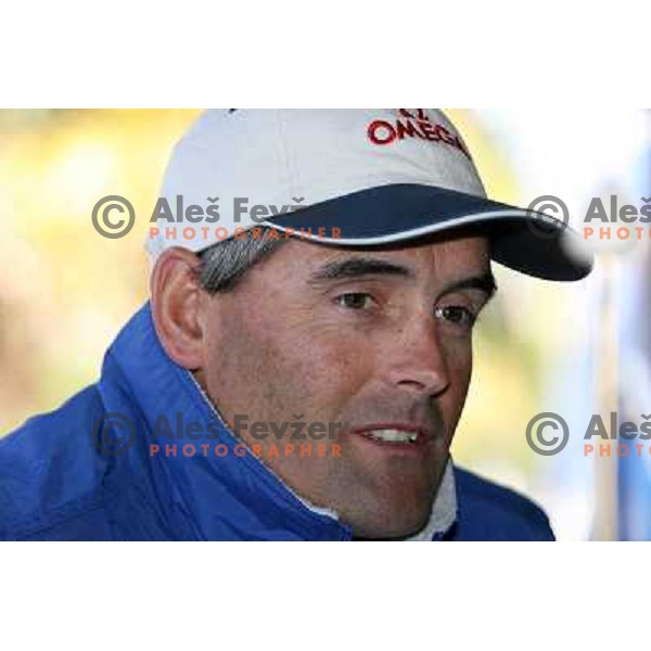 Russell Coutts on press conference beforeTeam 44 with Black Beauty (RC 44 yacht by Russell Coutts) sail for the first time on the water in Portorose, Slovenia