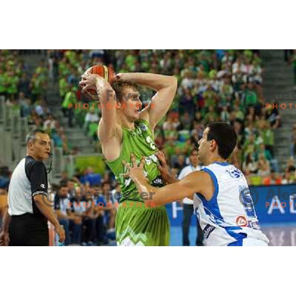 Zoran Dragic of Slovenia in action during basketball match Slovenia-Greece in second round group F of Eurobasket 2013, played in Arena Stozice in Ljubljana, Slovenia on September 14, 2013 