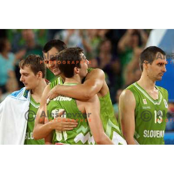 Jure Balazic of Slovenia in action during basketball match Slovenia-Greece in second round group F of Eurobasket 2013, played in Arena Stozice in Ljubljana, Slovenia on September 14, 2013 