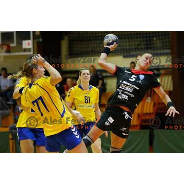Daniela Piedade of Krim Mercator in action during handball match between RK Krim Mercator and Hypo at 10. Memorial of Vinka Kandije, played in Galjevica Hall on September 20, Ljubljana, Slovenia 