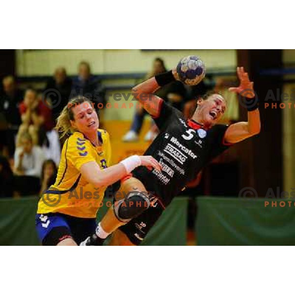 Daniela Piedade of Krim Mercator in action during handball match between RK Krim Mercator and Hypo at 10. Memorial of Vinka Kandije, played in Galjevica Hall on September 20, Ljubljana, Slovenia 