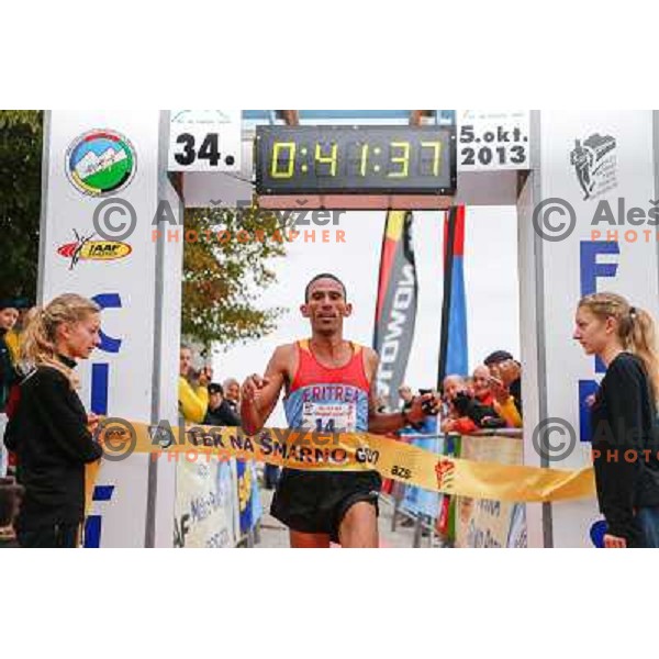 Yossief Teklay, man\'s winner of 34. Smarna gora mountain race, WMRA Grand Prix- Final on October 5, 2013 in Ljubljana, Slovenija 