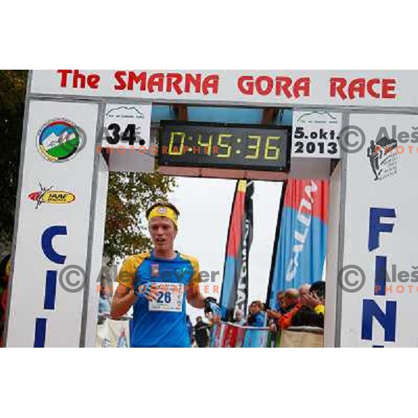 Nejc Kuhar running during 34. Smarna gora mountain race, WMRA Grand Prix- Final on October 5, 2013 in Ljubljana, Slovenija 