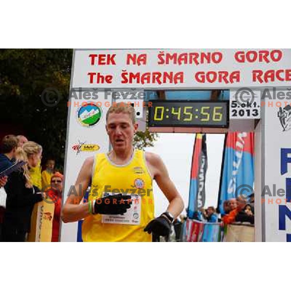 Gasper Bregar running during 34. Smarna gora mountain race, WMRA Grand Prix- Final on October 5, 2013 in Ljubljana, Slovenija 