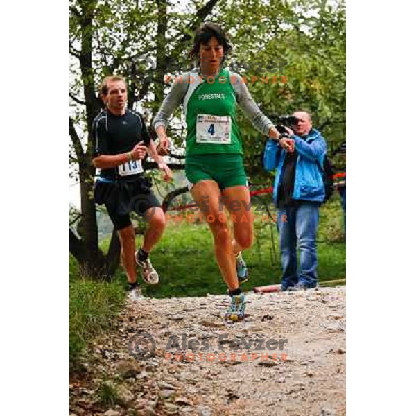Antonela Confortola running during 34. Smarna gora mountain race, WMRA Grand Prix- Final on October 5, 2013 in Ljubljana, Slovenija 